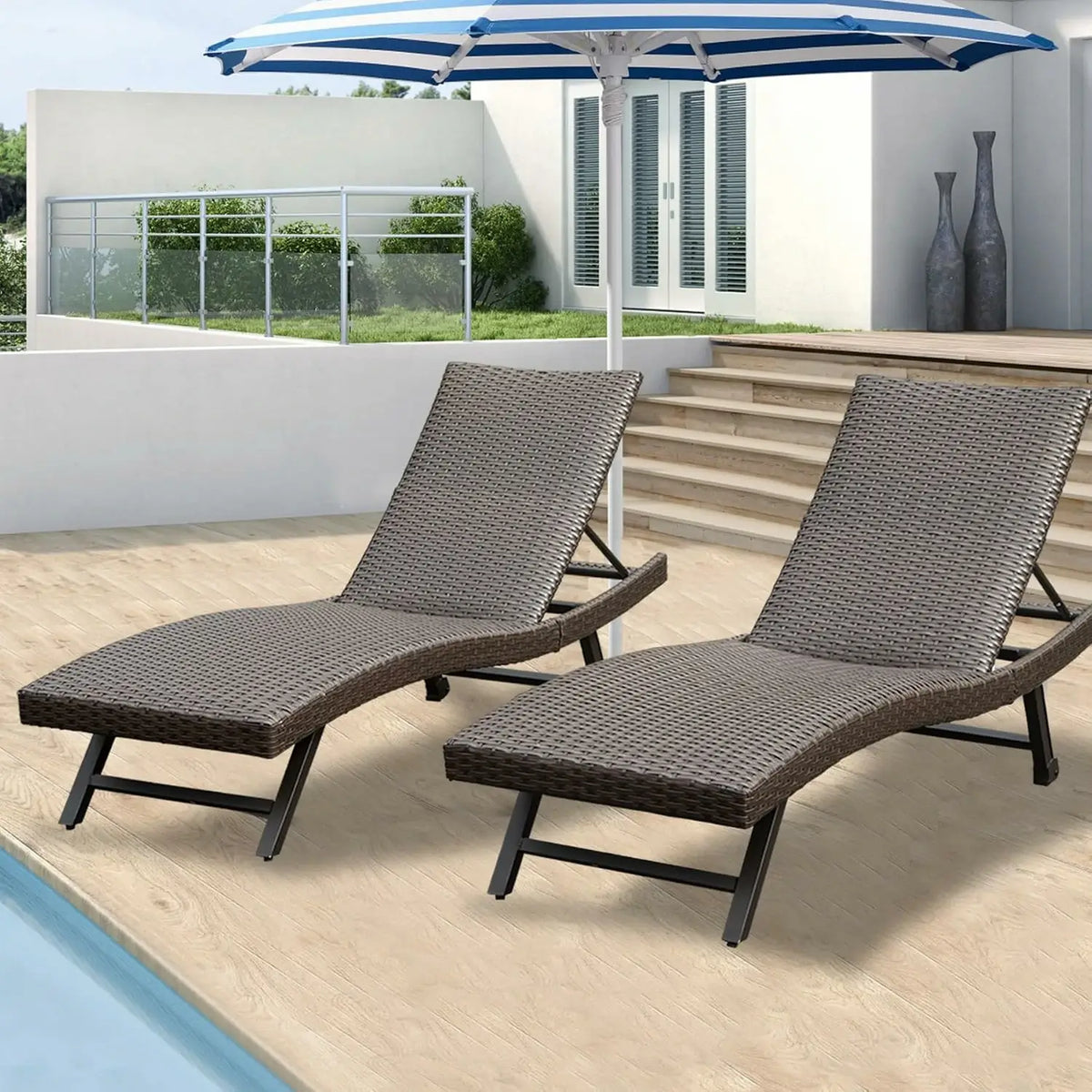 domi rattan chaise lounge#Color_dark-brown