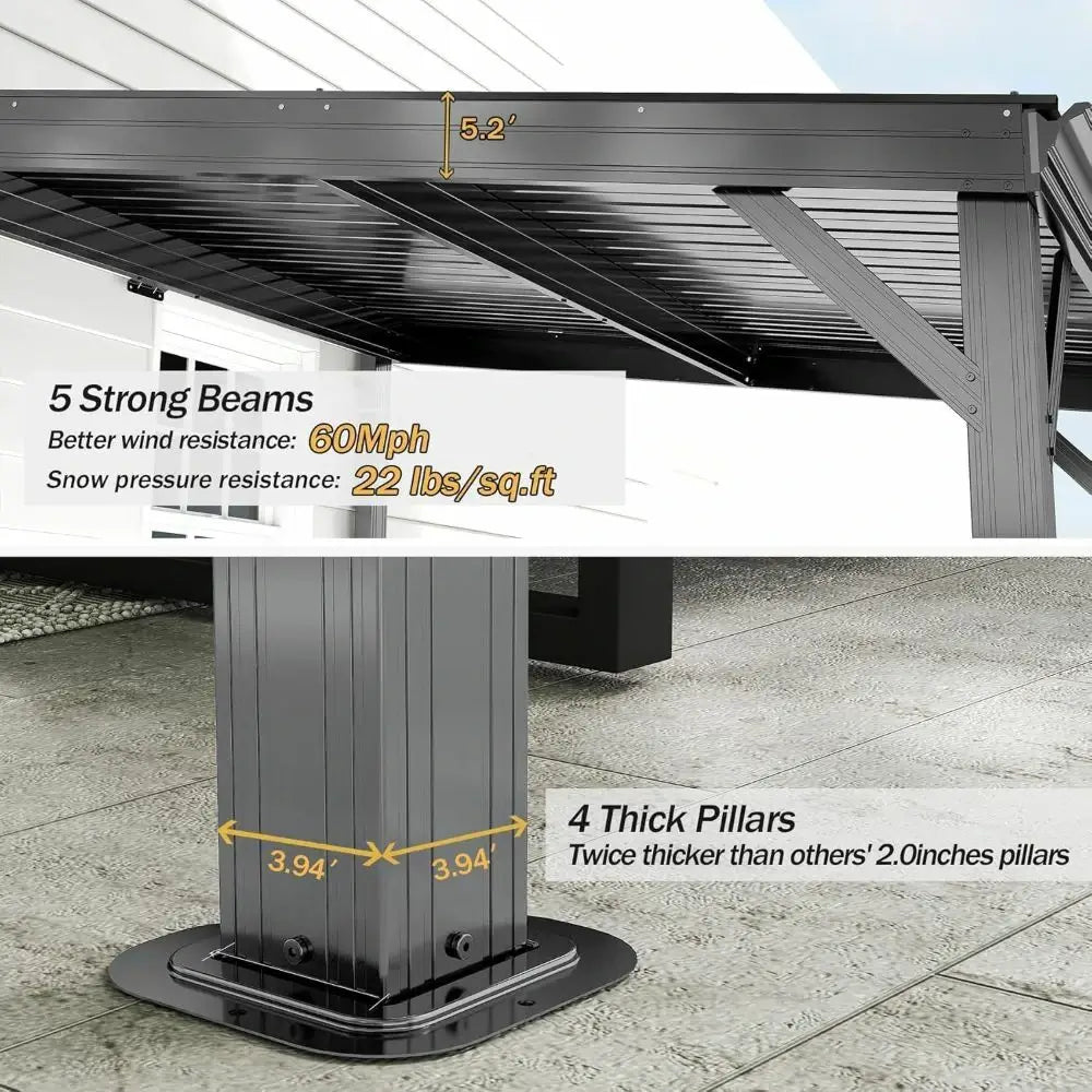 Domi wall mounted gazebo#size_8'x5'