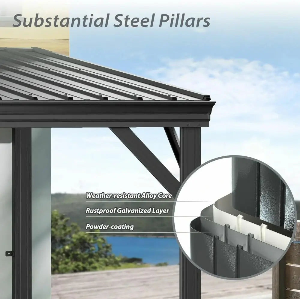 Domi wall mounted gazebo#size_8'x5'