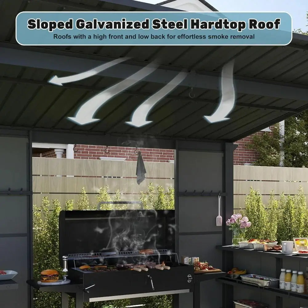 domi 9x10ft grill gazebo#color_gray
