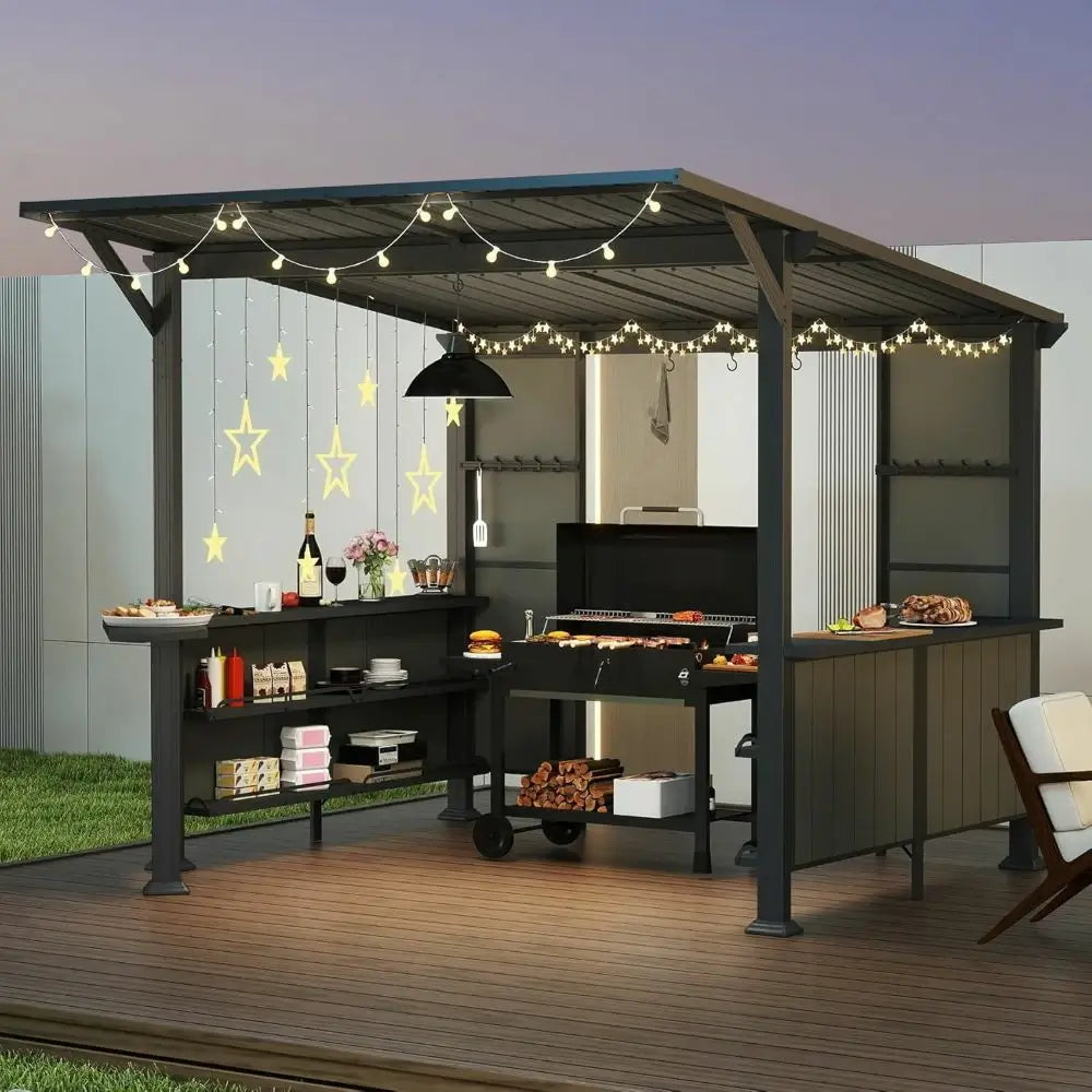 domi 9x10ft grill gazebo#color_gray