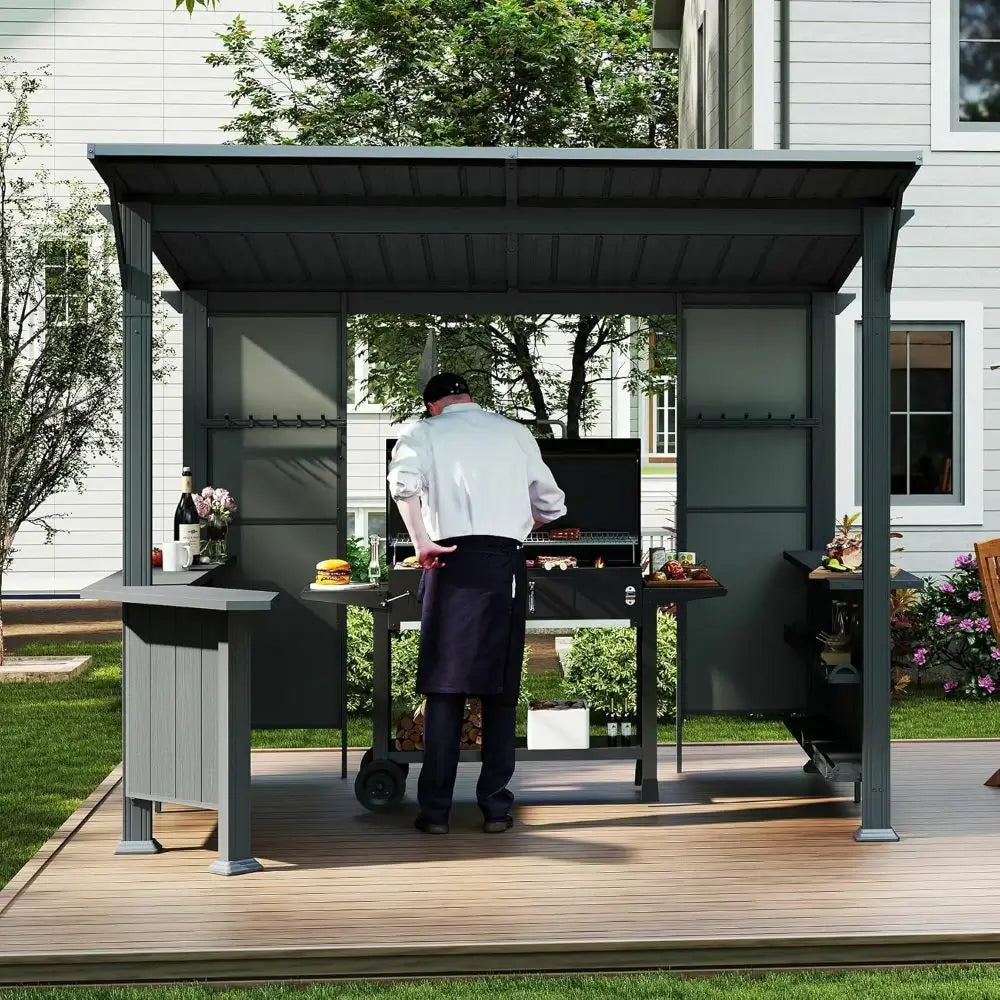 domi 9x10ft grill gazebo#color_gray