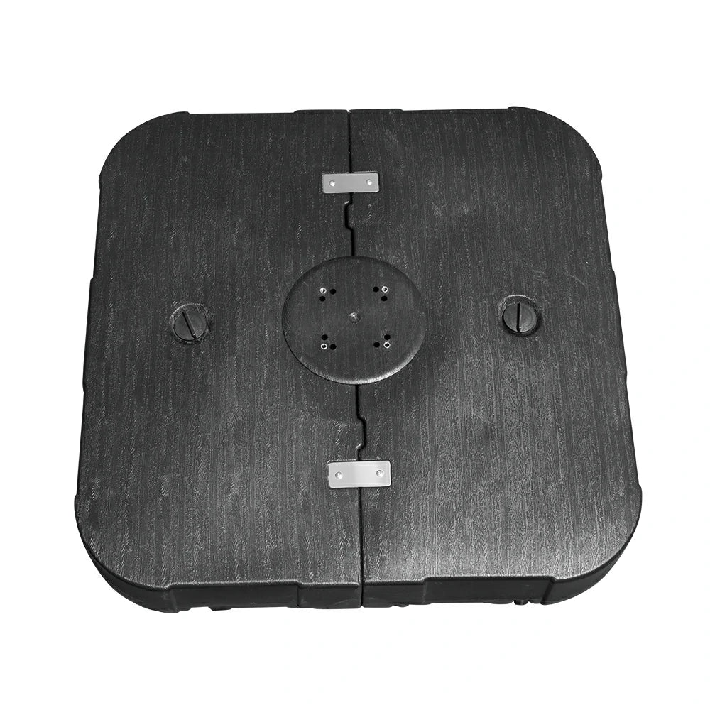 double patio umbrella base 330 lb. Plastic Patio Umbrella Base with Wheels in Black