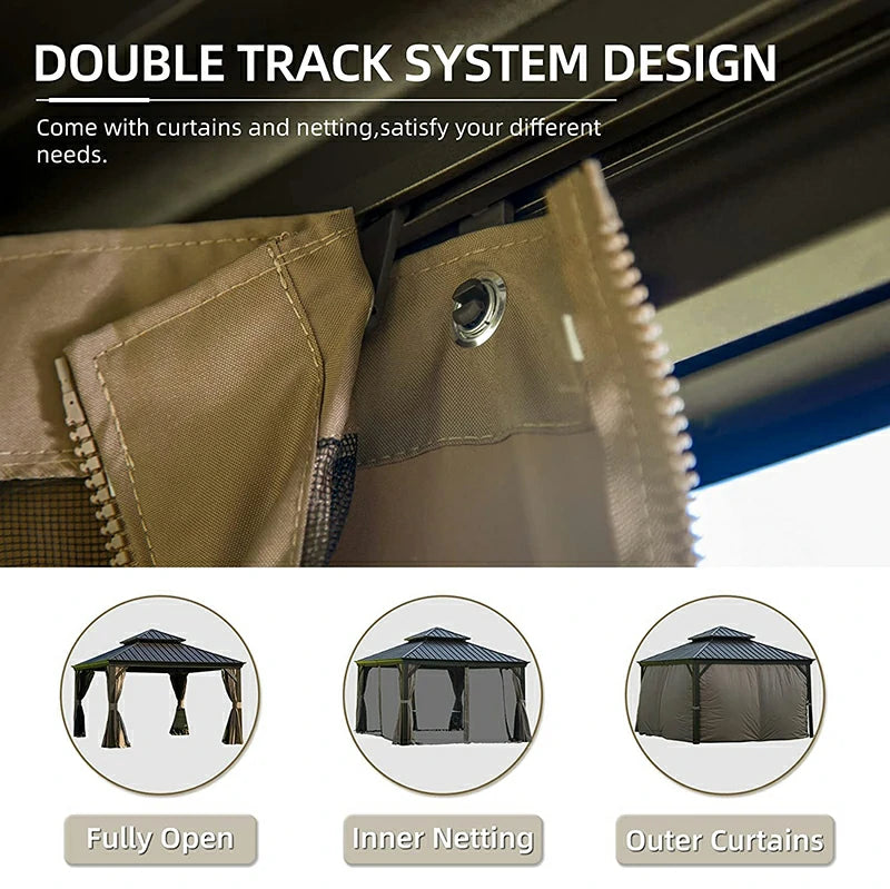 Domi Outdoor Living Hardtop Gazebo#size_12'x12'