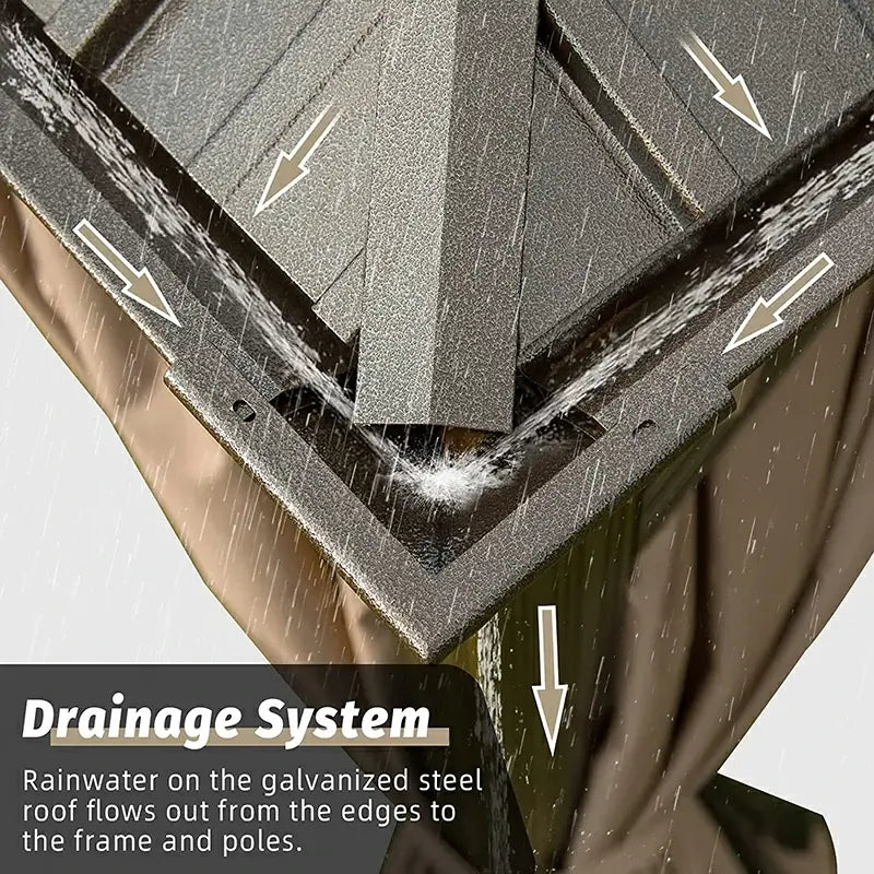 Domi Outdoor Living Hardtop Gazebo#size_10'x12'