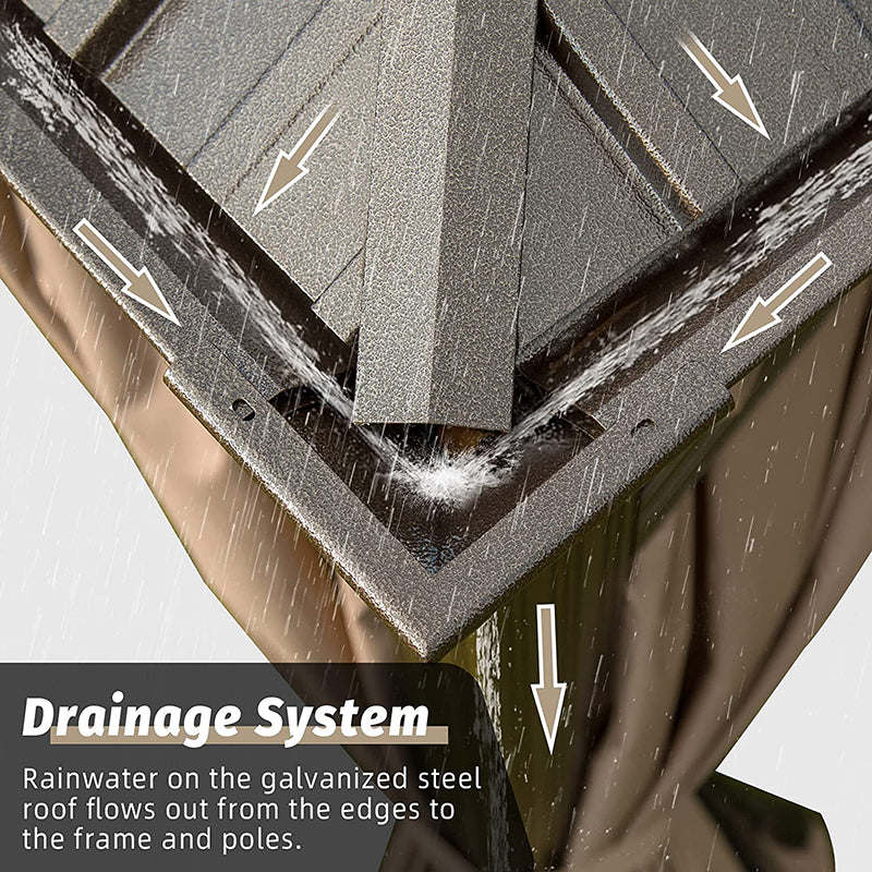 Domi Outdoor Living Hardtop Gazebo#size_12'x16'