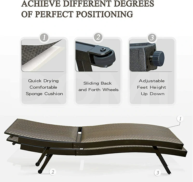 Domi Rattan Chaise Lounge#color_dark brown