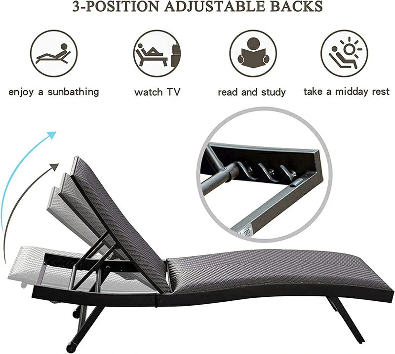 Domi Rattan Chaise Lounge#color_dark brown