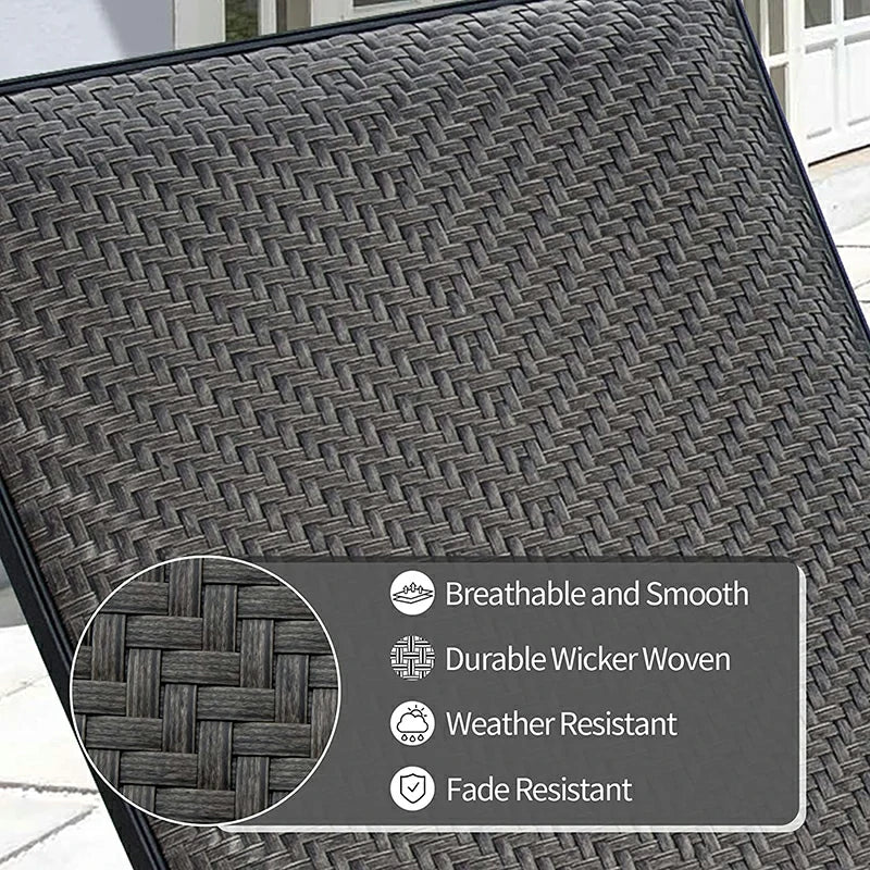 Domi Rattan Chaise Lounge#color_dark brown
