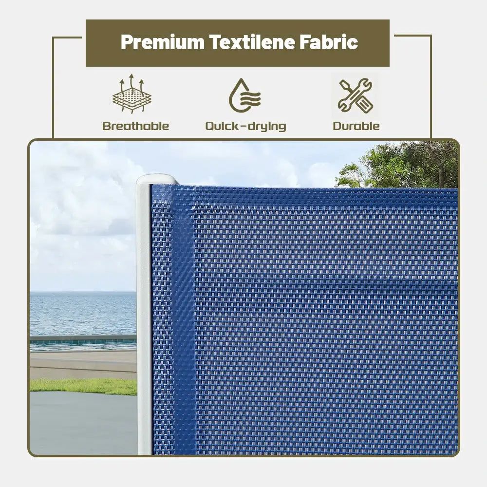 Domi Outdoor Living all aluminum chaise lounge #color_navy blue