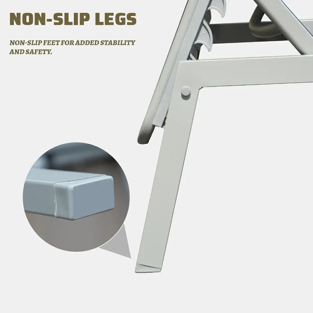 Domi Outdoor Living all aluminum chaise lounge #color_navy blue