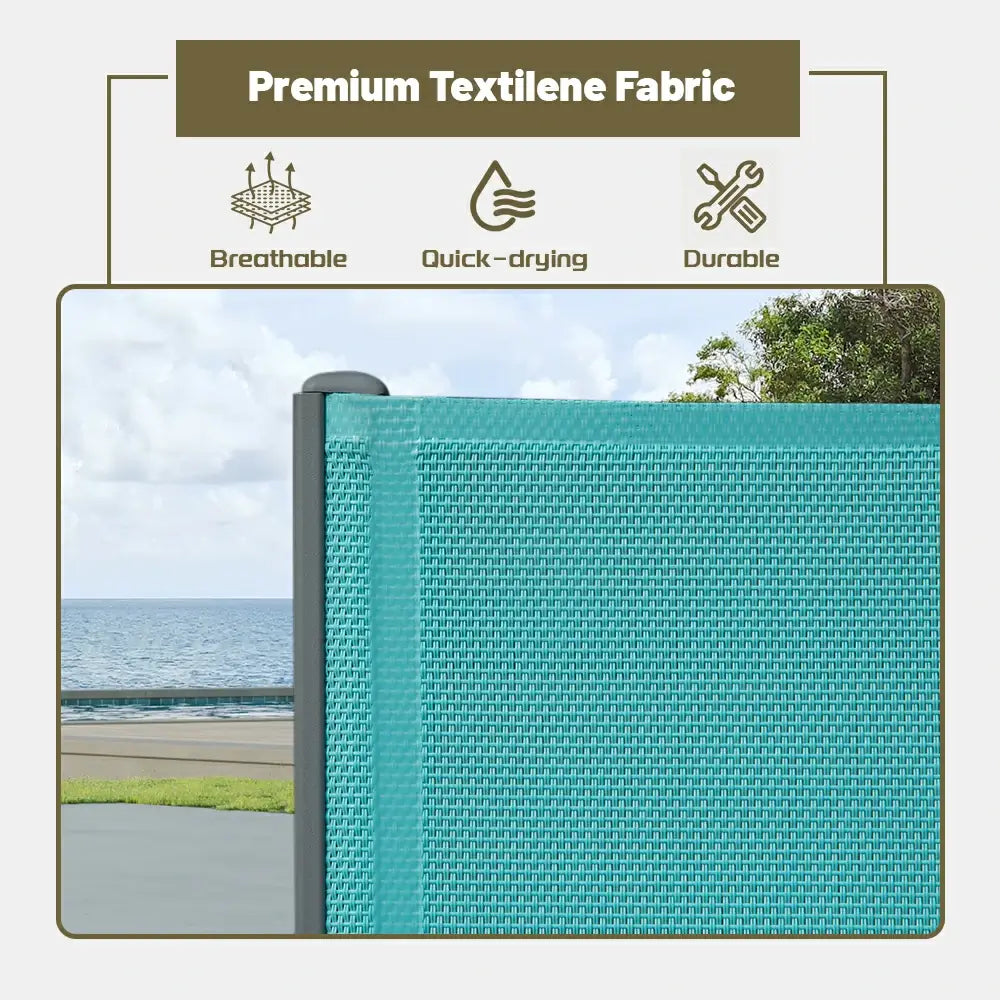 Domi Outdoor Living all aluminum chaise lounge #color_turquoise blue