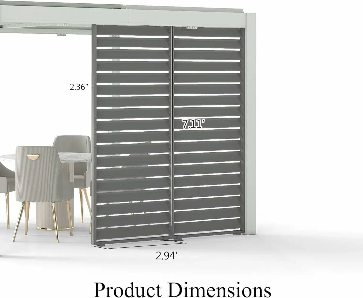 Aluminum Louvered Pergola Screen