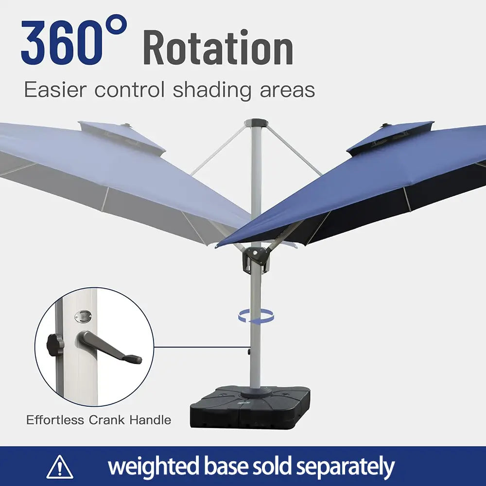 domi patio umbrella square#color_Navy Blue