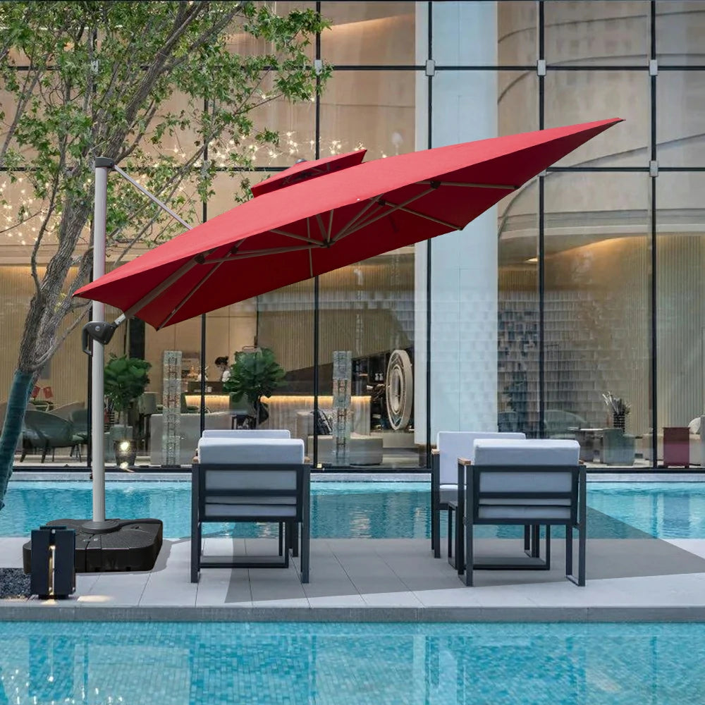 domi patio umbrella square#color_Red