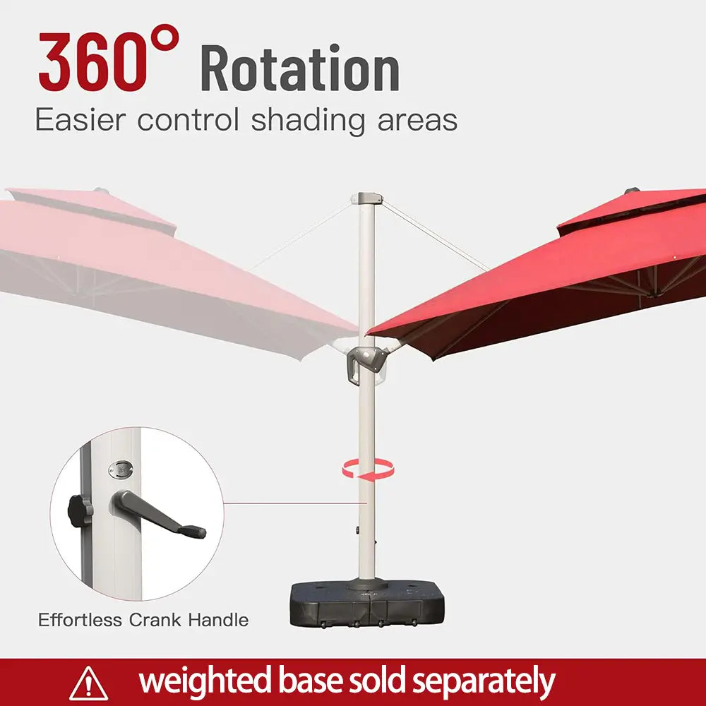 domi patio umbrella square#color_Red