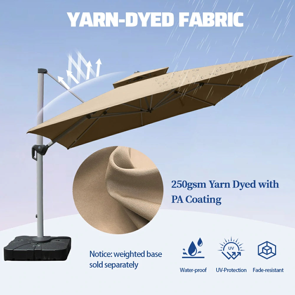 domi patio umbrella square #color_Beige