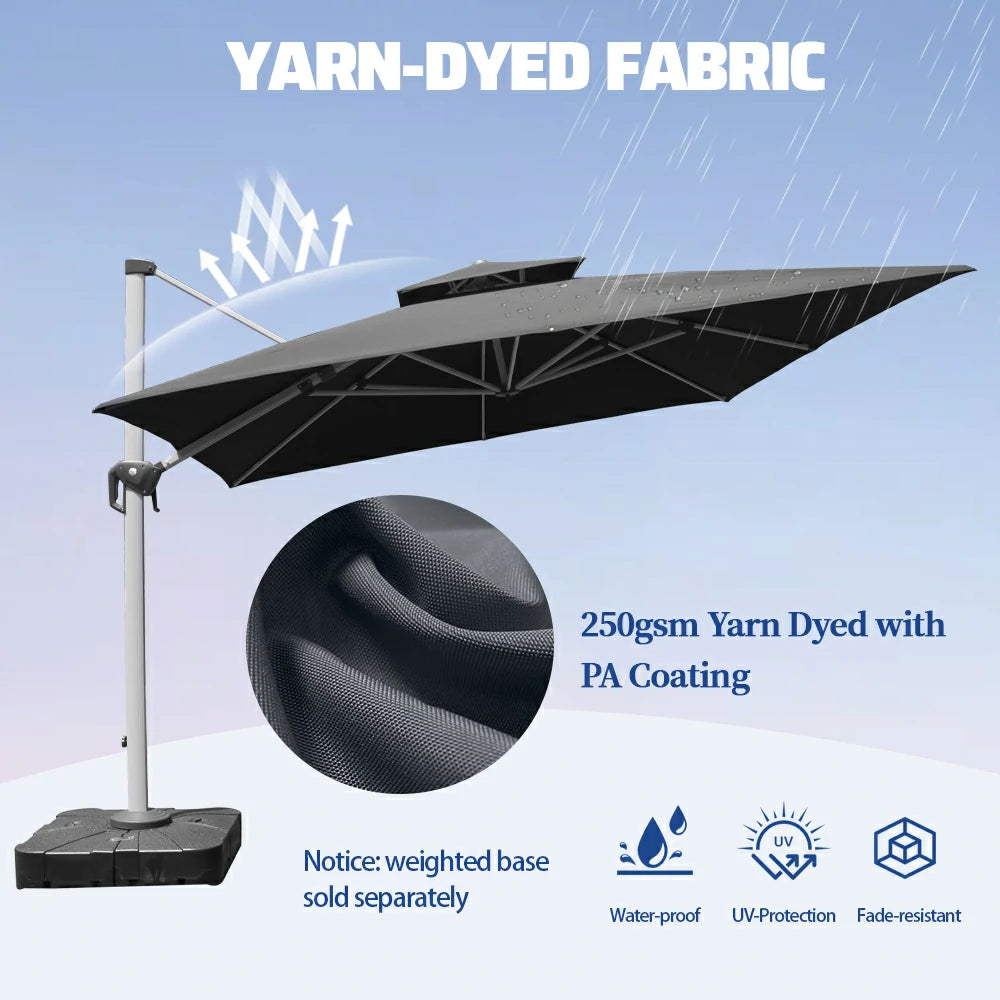 domi patio umbrella square#color_Dark Gray