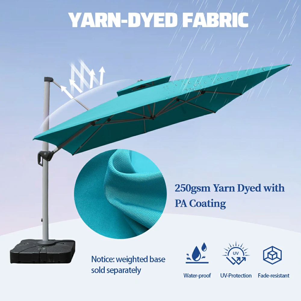 domi patio umbrella square#color_Turquoise Blue