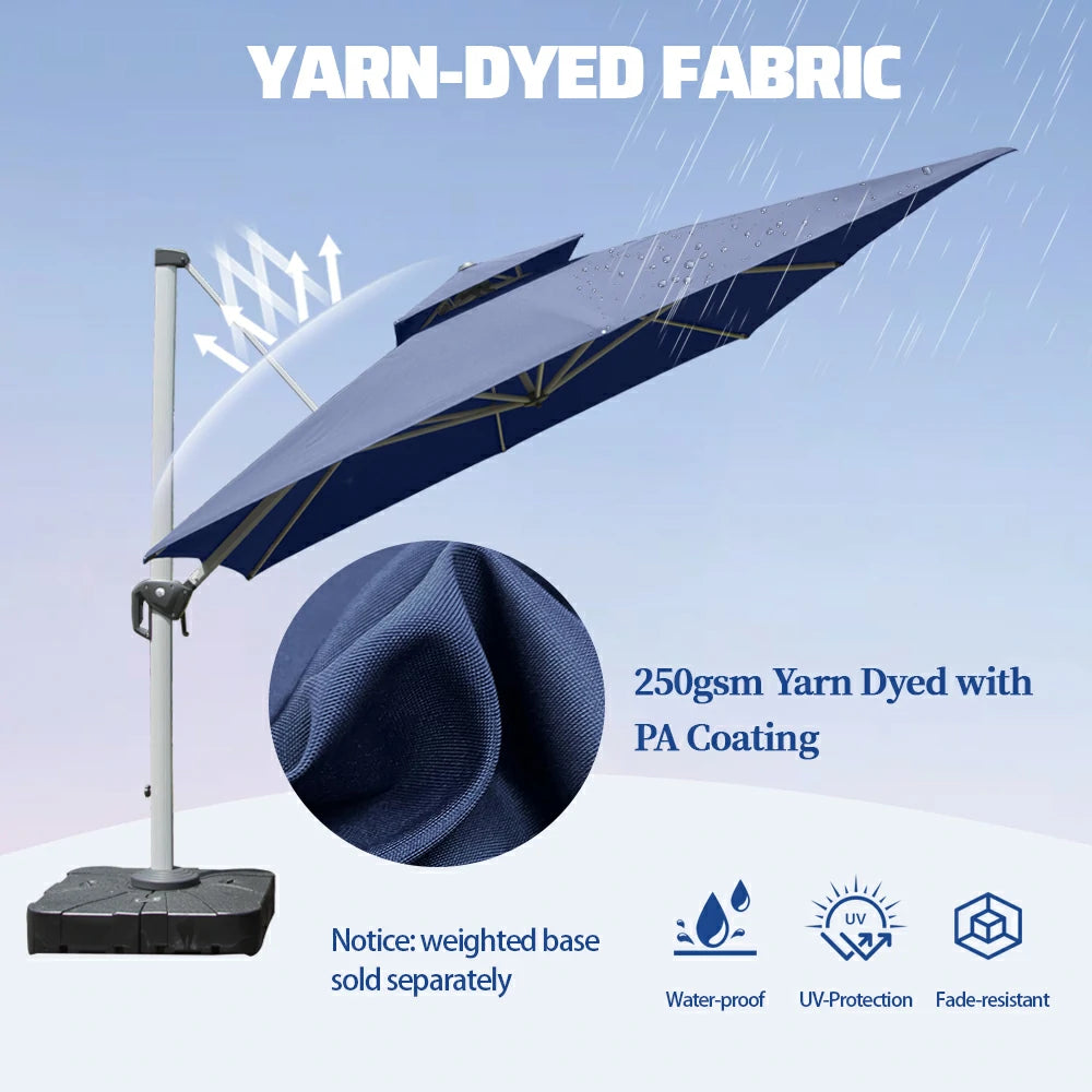 domi patio umbrella square#color_Navy Blue