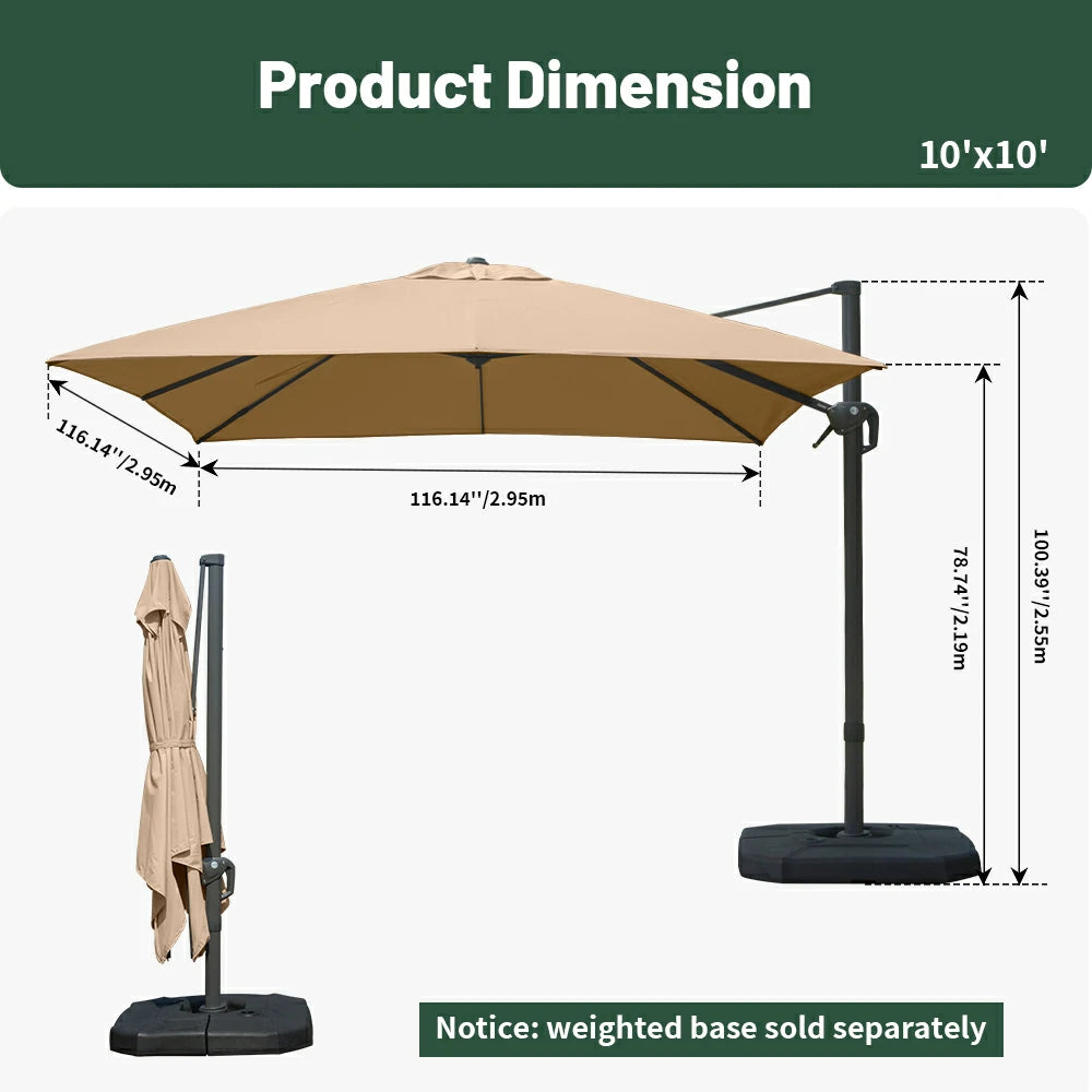 domi cantilever umbrella #size_10'x10'