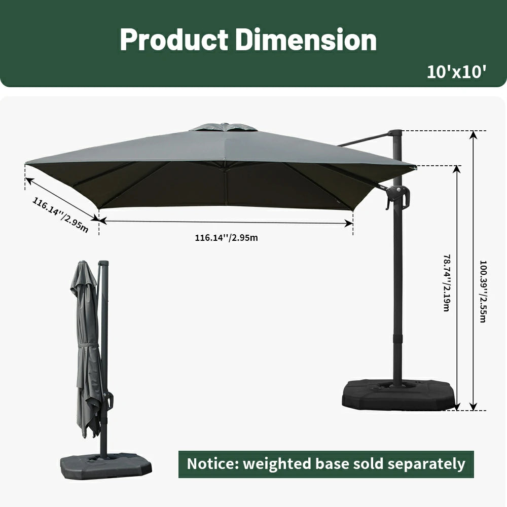 domi cantilever umbrella #size_10'x10'