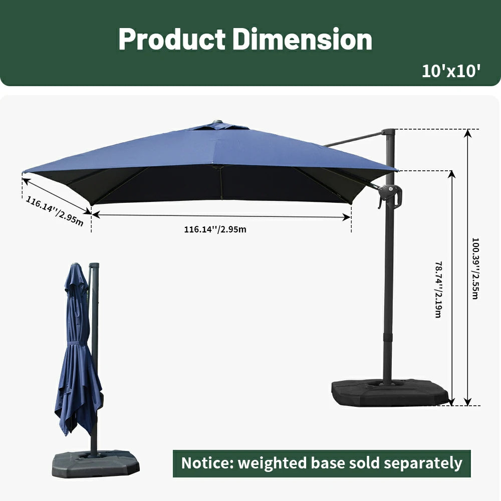 domi cantilever umbrella #size_10'x10'