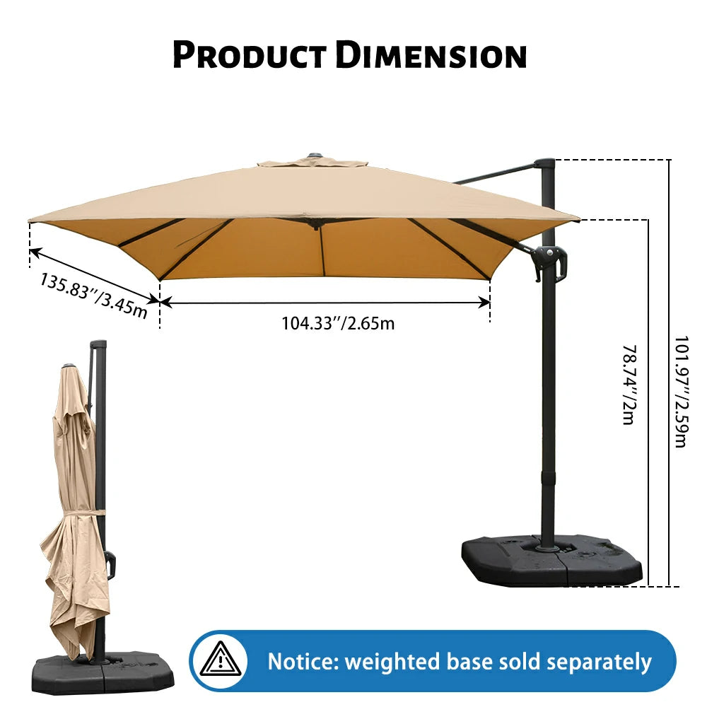 domi cantilever umbrella #size_9'x11.3'