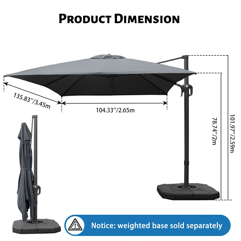 domi cantilever umbrella #size_9'x11.3'