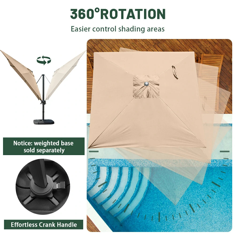 domi cantilever umbrella #size_9'x9'