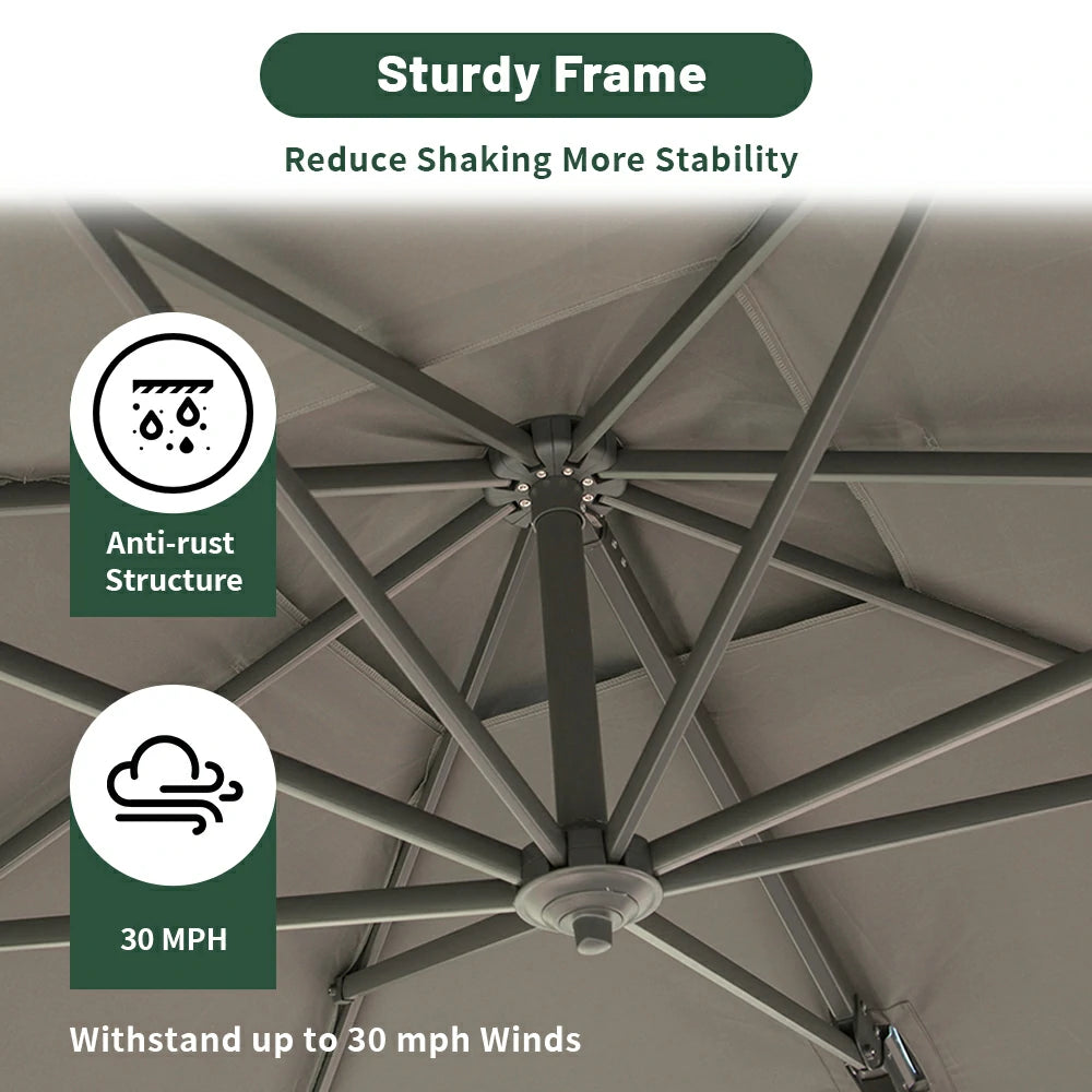 domi cantilever umbrella #size_9'x9'