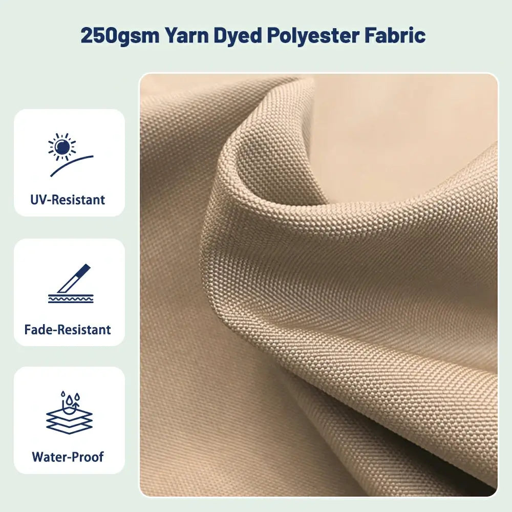 Domi Outdoor Living cantilever umbrella with foot pedal#color_Beige