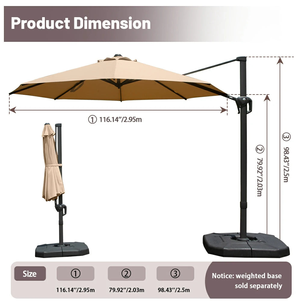 domi cantilever umbrella #size_Ø10'