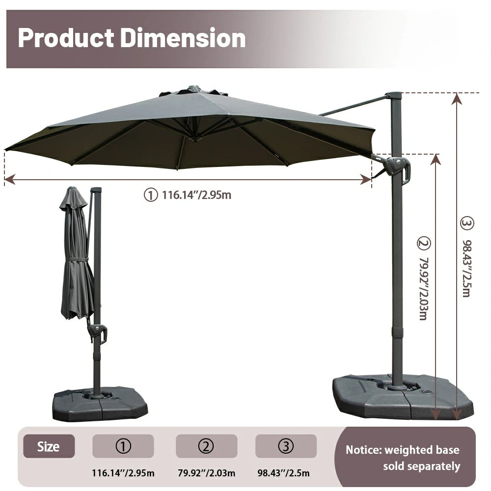 domi cantilever umbrella #size_Ø10'