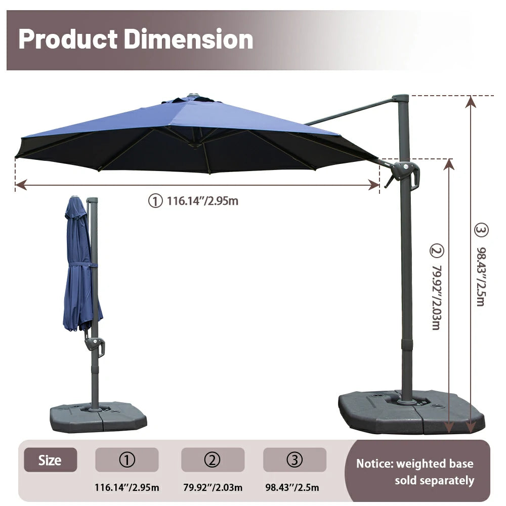 domi cantilever umbrella #size_Ø10'