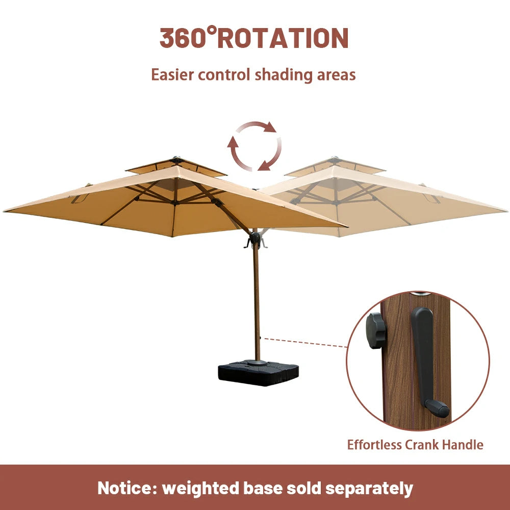 domi cantilever umbrella #color_Beige