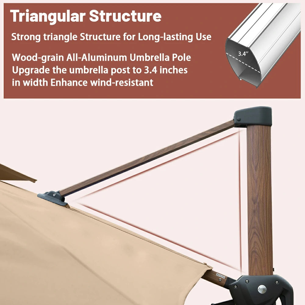 domi cantilever umbrella #color_Beige