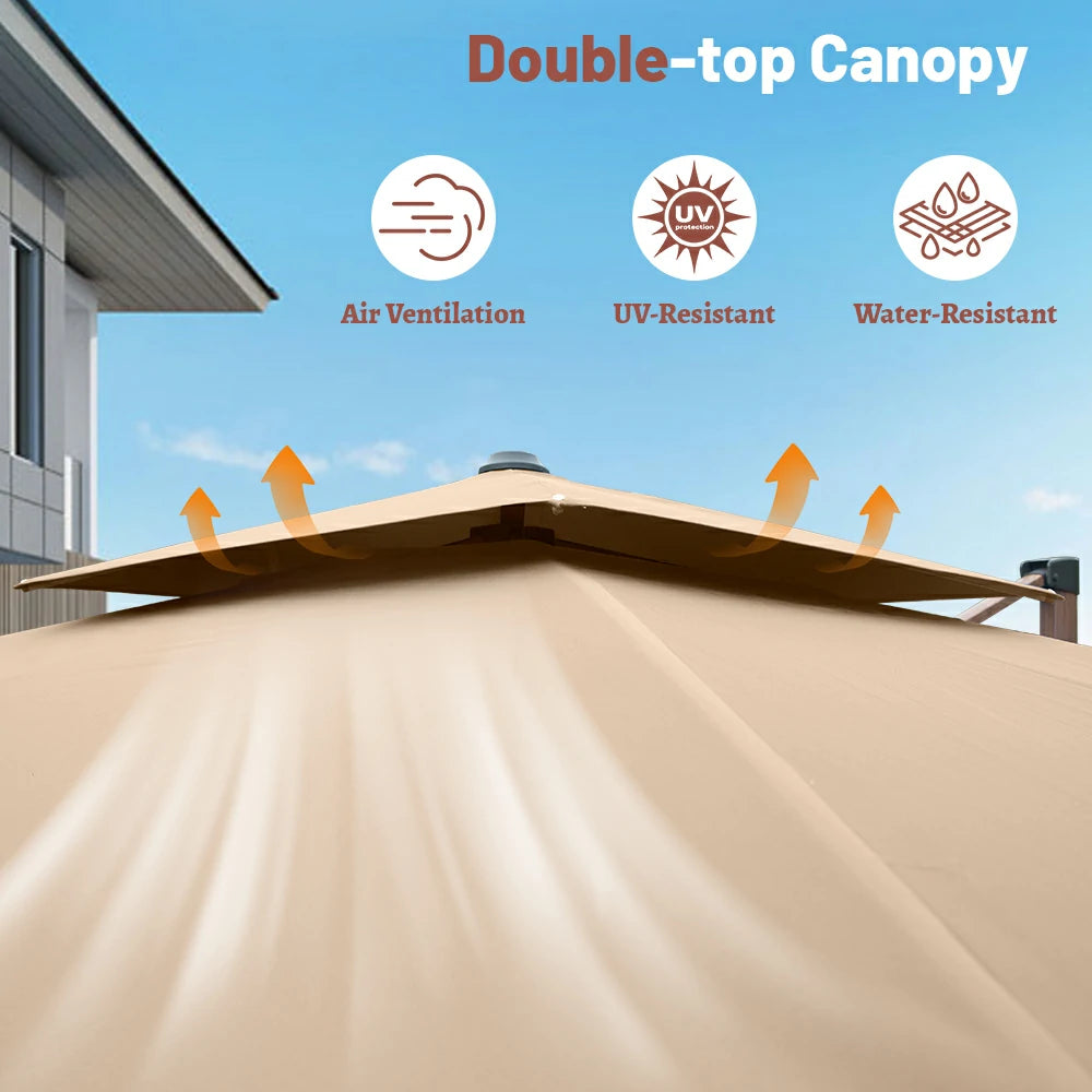 domi cantilever umbrella #color_Beige