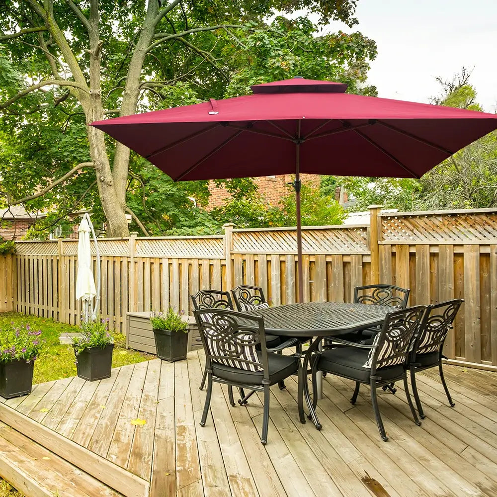 domi cantilever umbrella #color_Brick Red