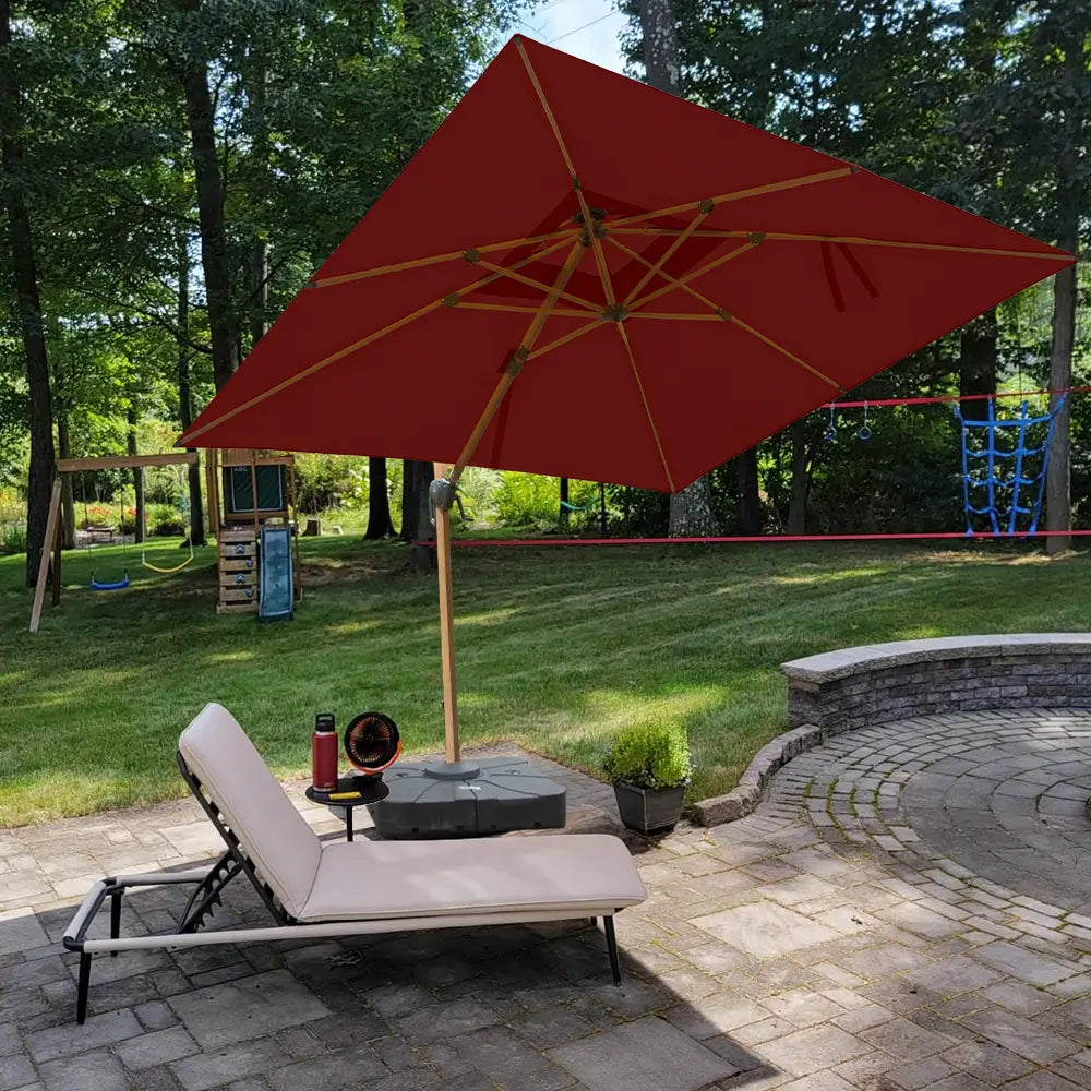 domi cantilever umbrella #color_Brick Red