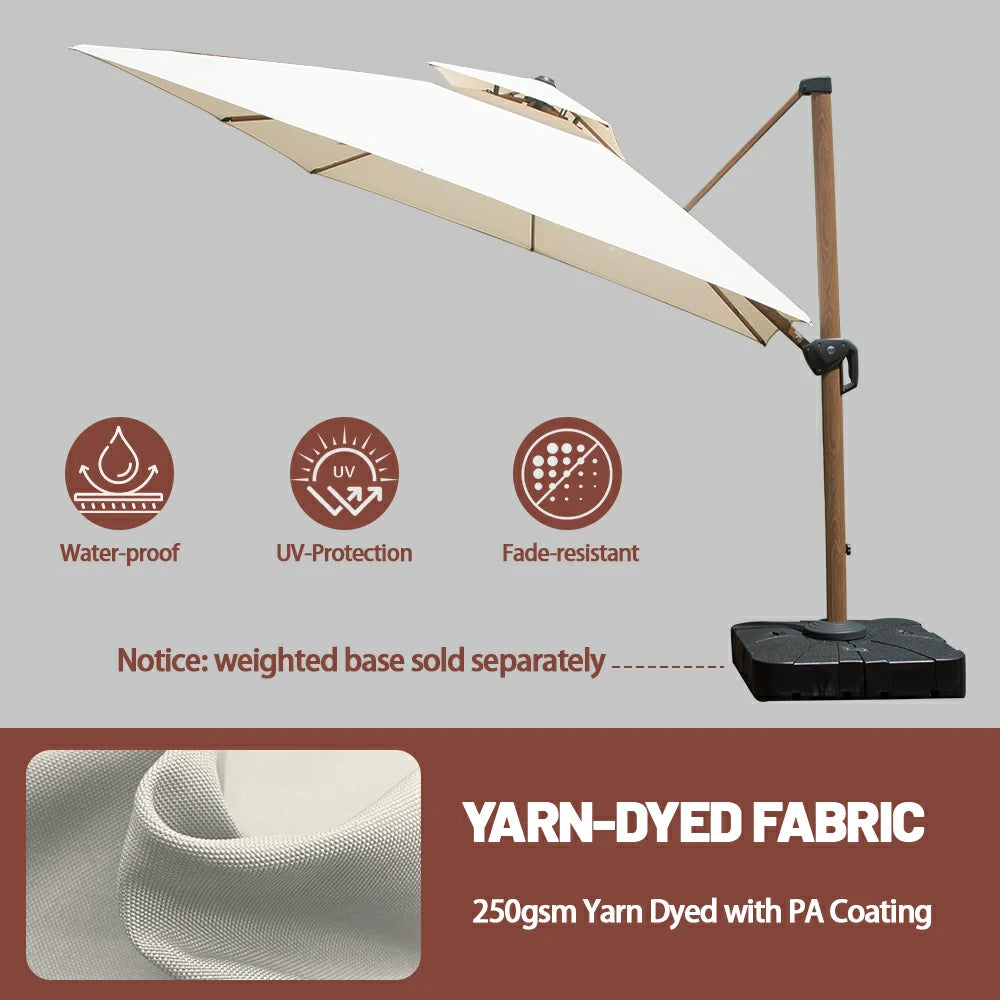 domi cantilever umbrella #color_Cream