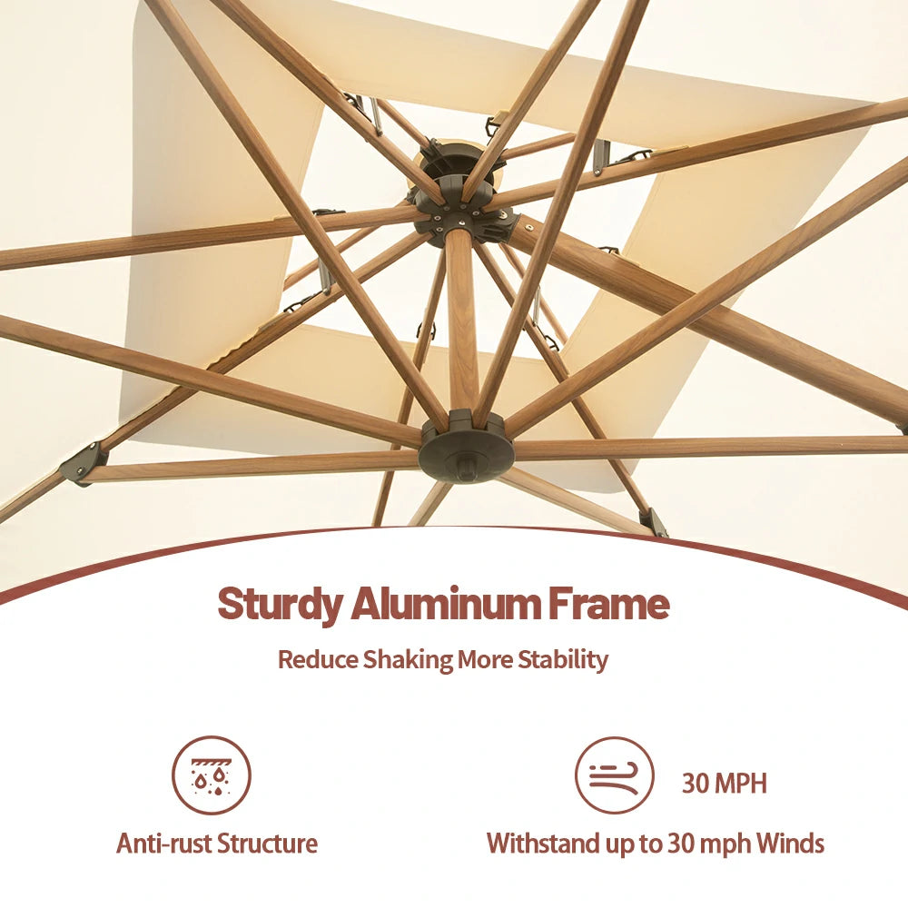 domi cantilever umbrella #color_Cream