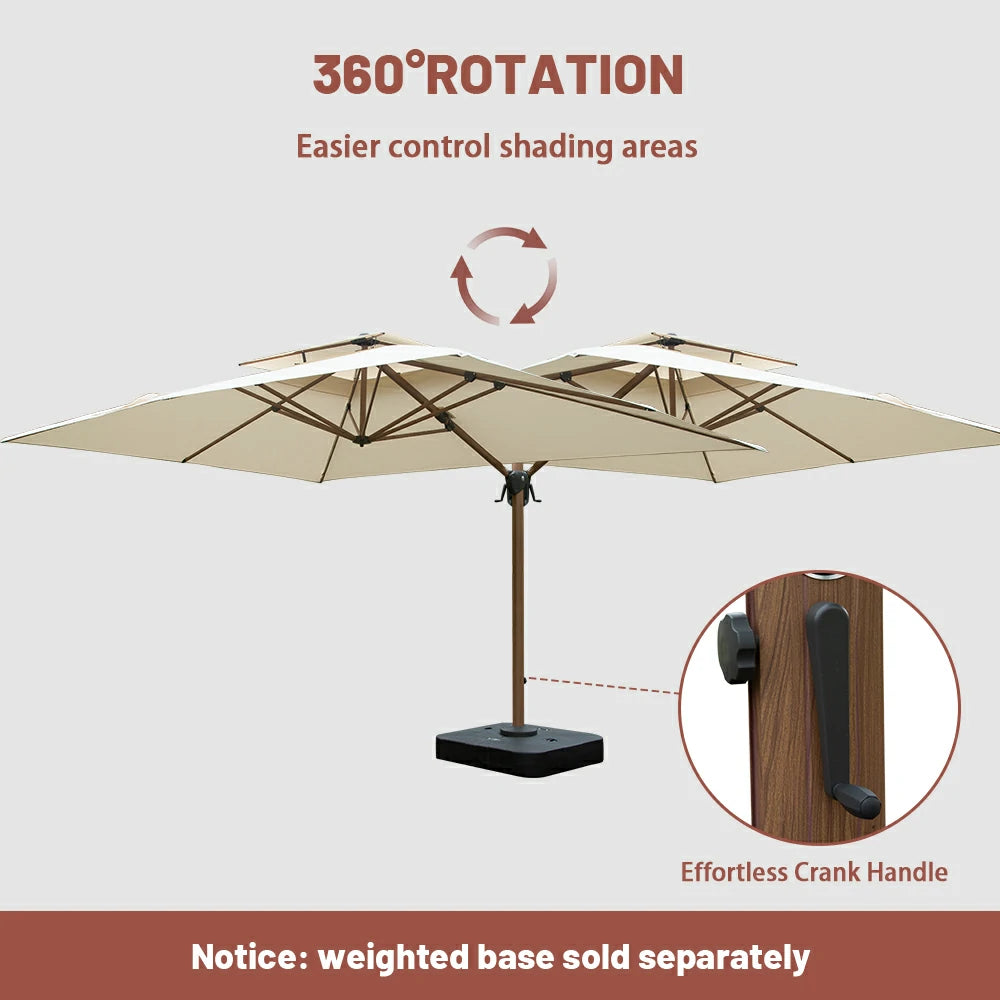 domi cantilever umbrella #color_Cream