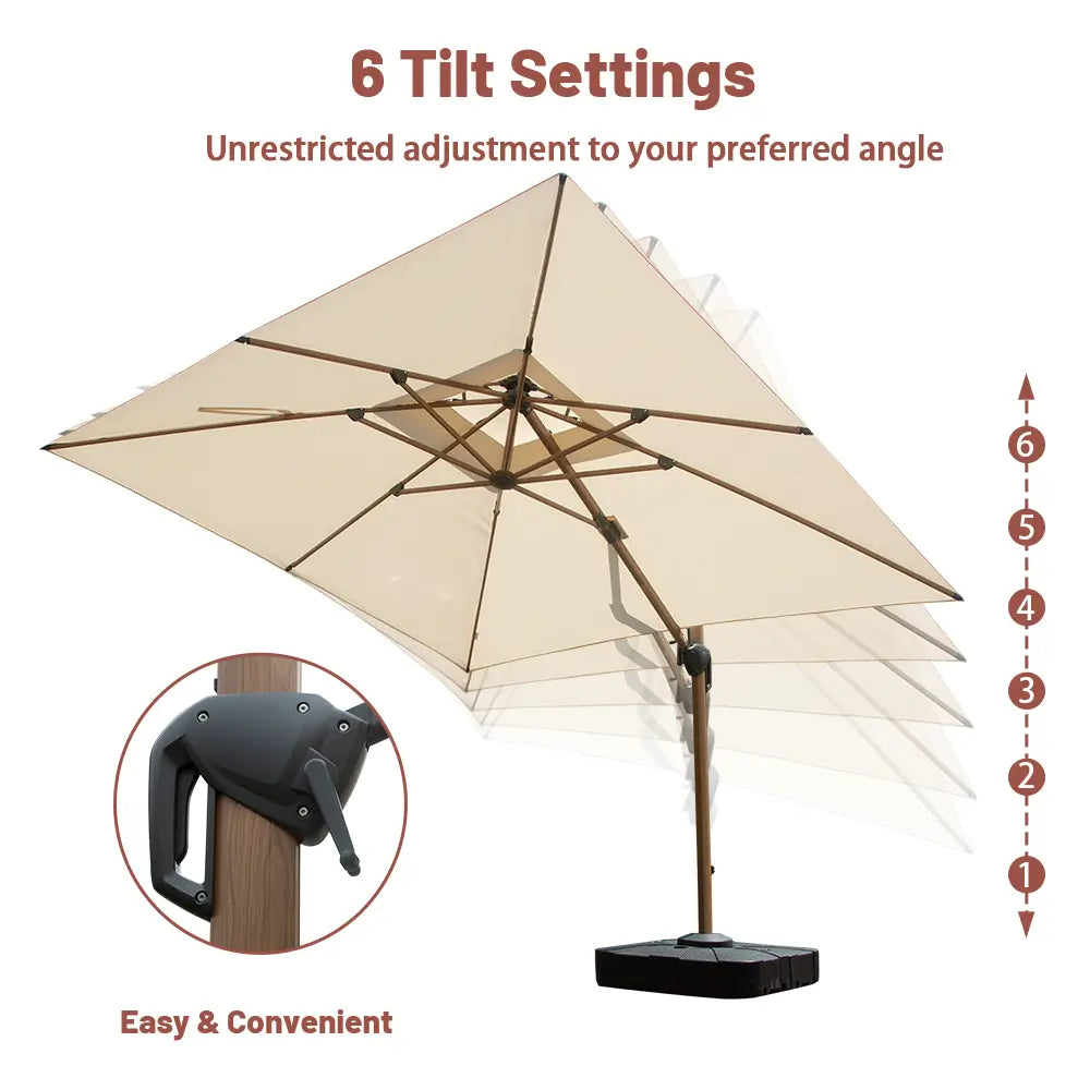 domi cantilever umbrella #color_Cream