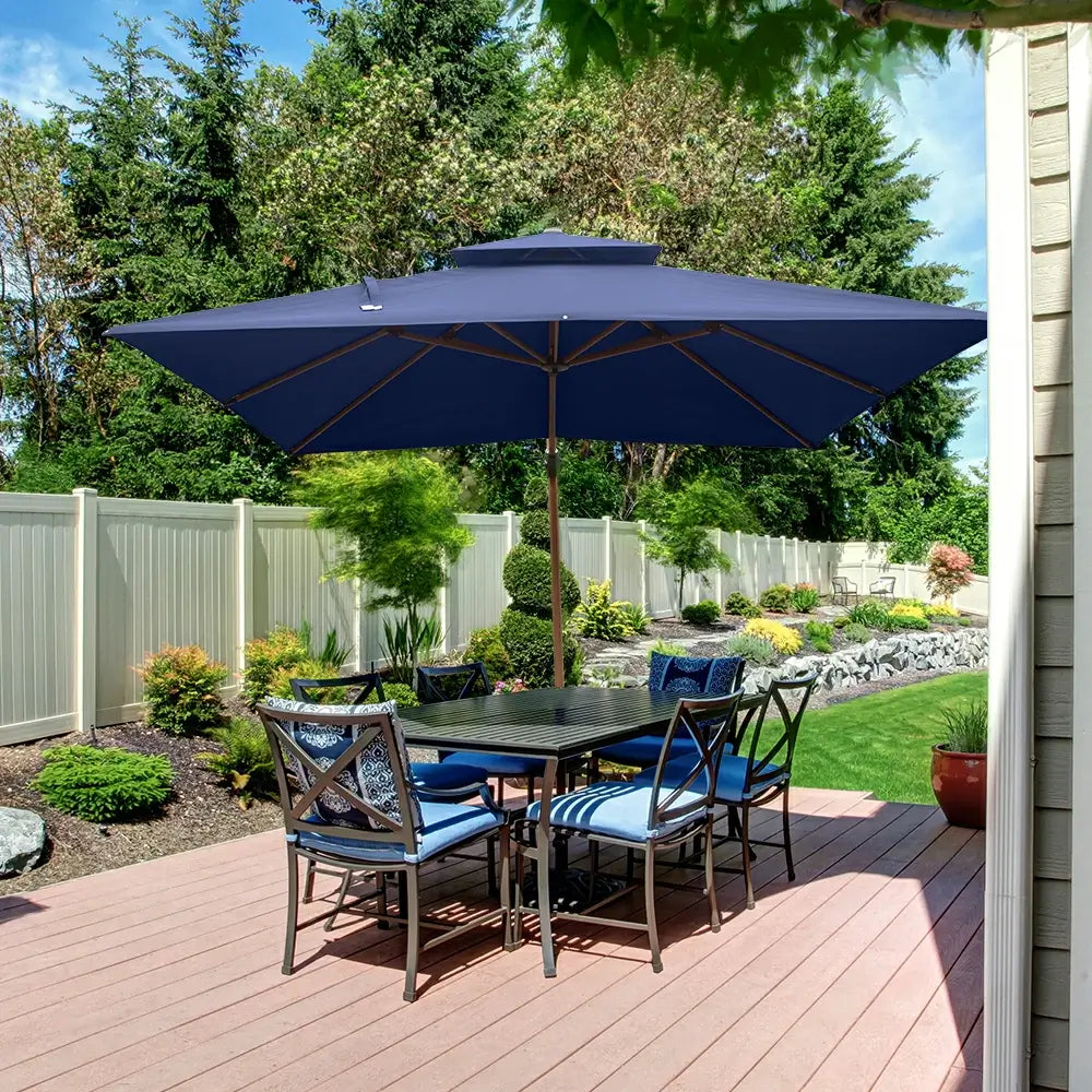 domi cantilever umbrella #color_Navy Blue