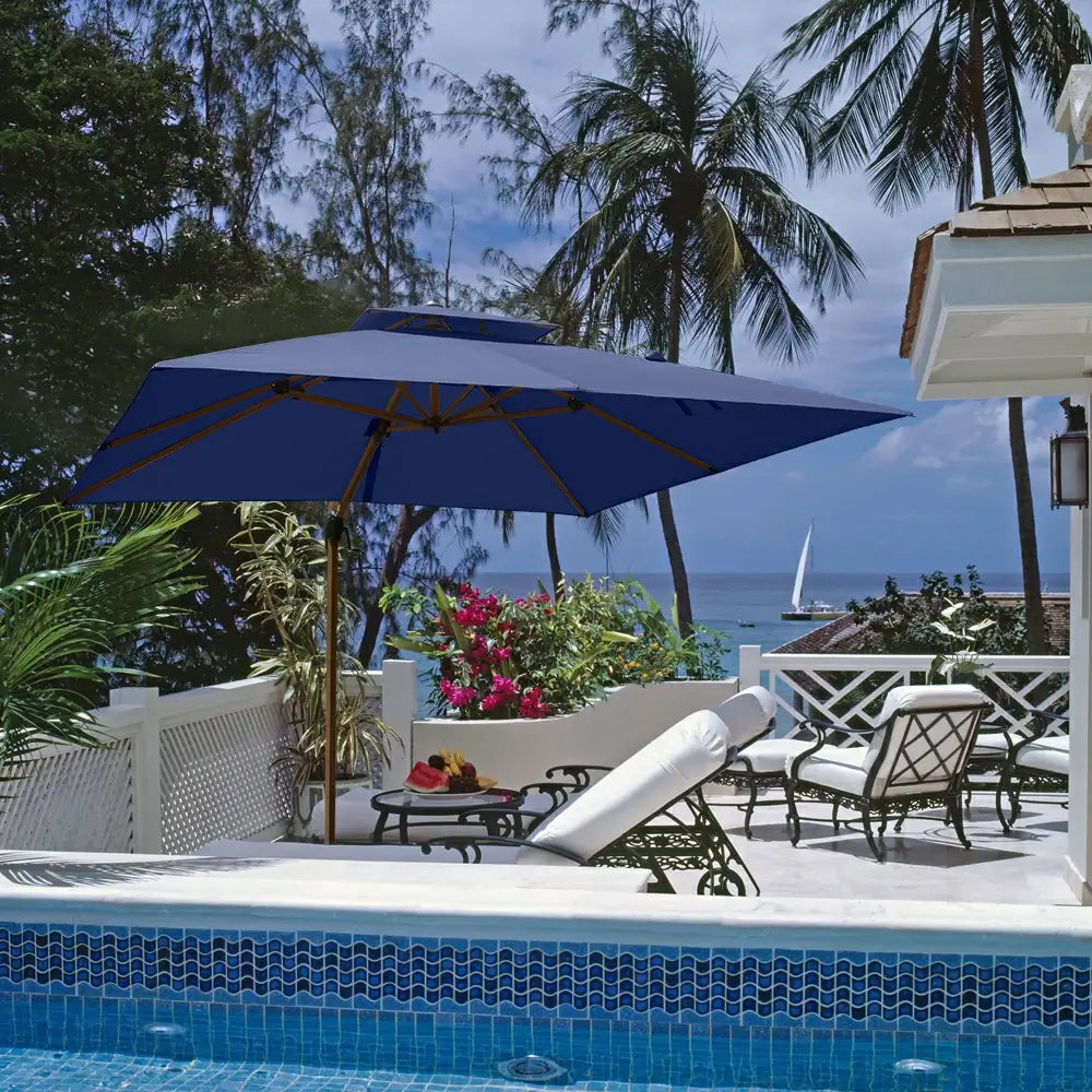 domi cantilever umbrella #color_Navy Blue