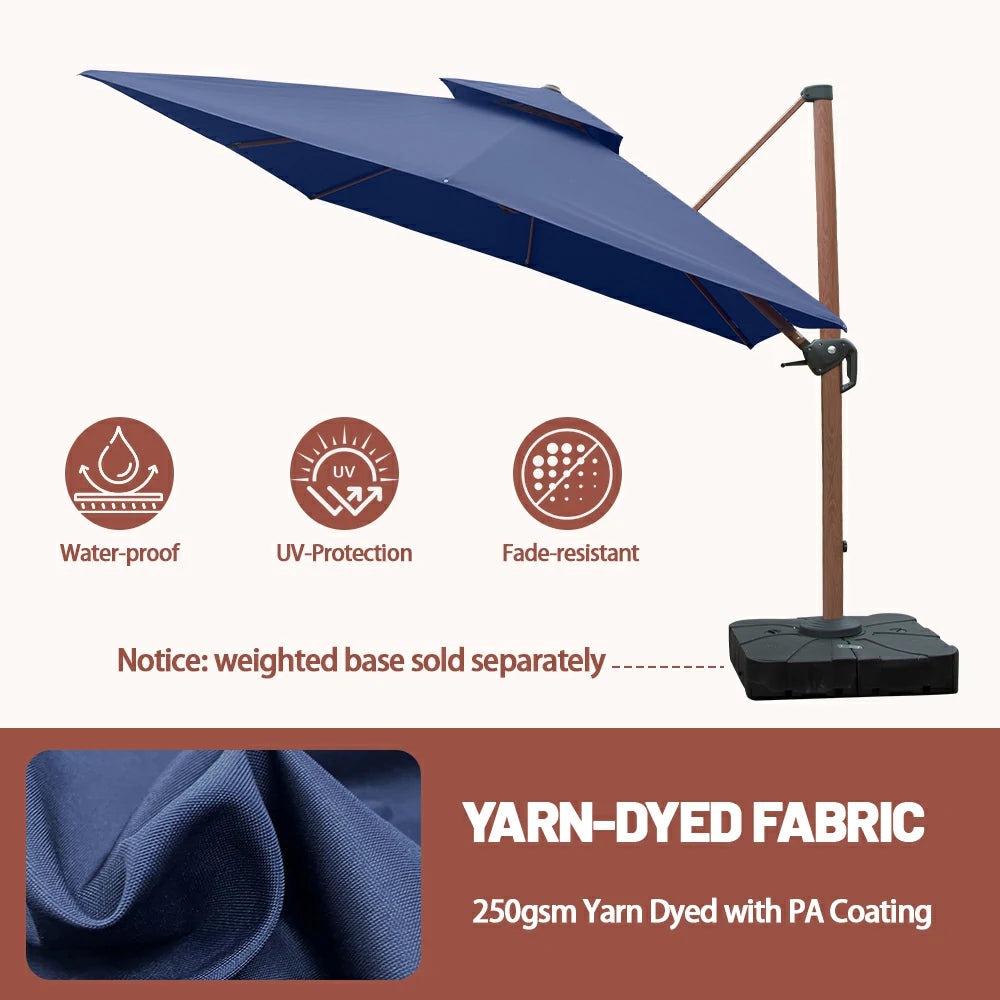 domi cantilever umbrella #color_Navy Blue
