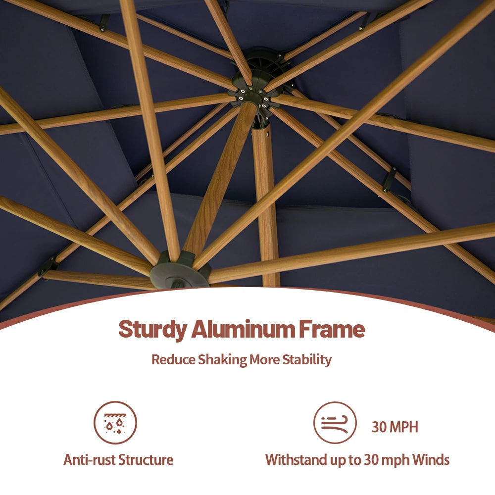 domi cantilever umbrella #color_Navy Blue