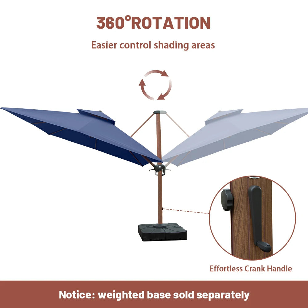 domi cantilever umbrella #color_Navy Blue