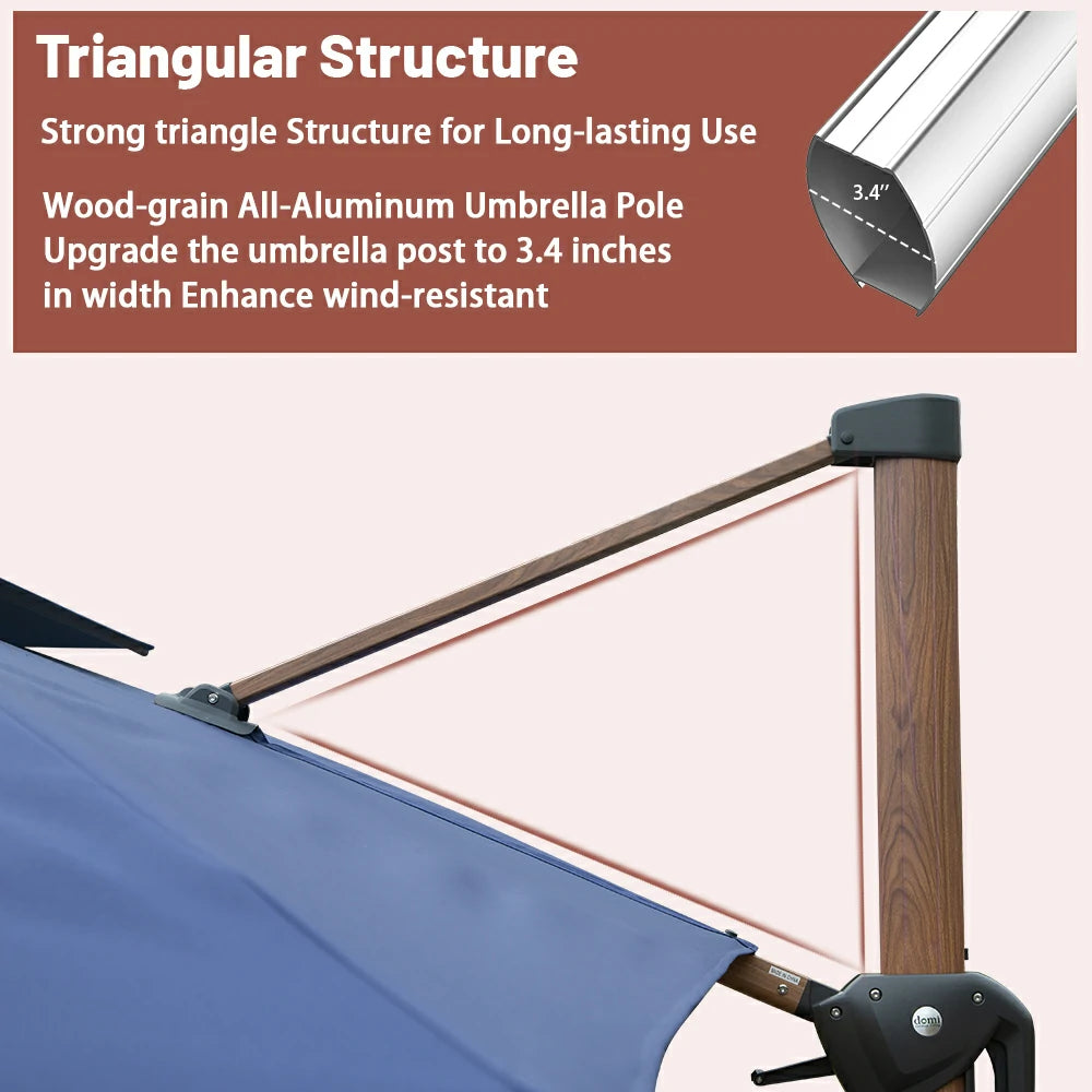 domi cantilever umbrella #color_Navy Blue